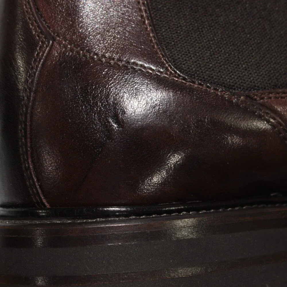 Di Bianco NWD Pull On Chelsea Boots Size 9 US in Brown Leather Made in Italy